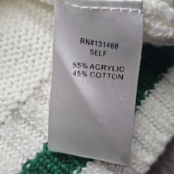 Fate Pickleball Embroidered Cardigan Sweater Size Small Green White Button Front - Picture 11 of 11